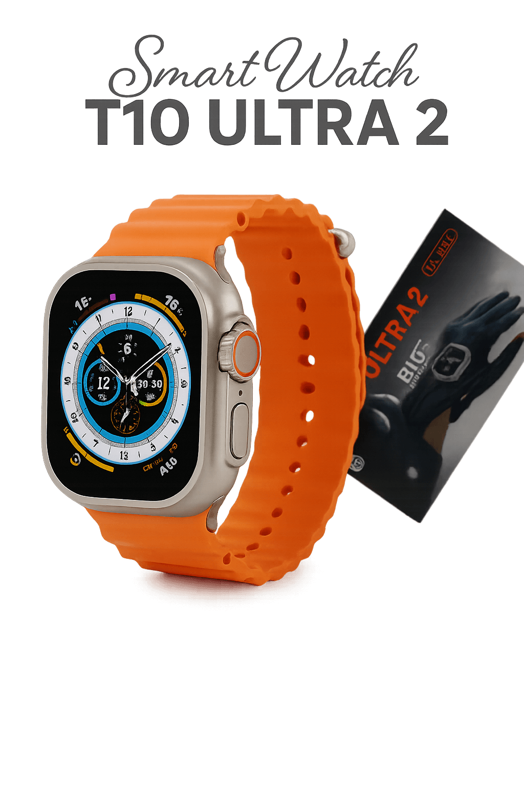 T10 Ultra 2 Premium Smart Watch Ultra Series 2.19” Big Infinite Display 49mm Stylish Aluminum & Ceramic Case Bluetooth Calling Wireless Charging Fitness & Health Tracking via Hiwatch Pro & ZT Fit Apps For Men & Women