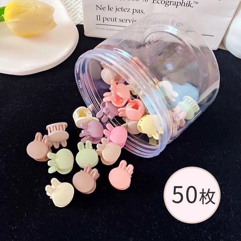 50 Pcs Kids Colorful Hair Clip Set – Korean Sweet Hair Accessories for Girls (Multicolor)