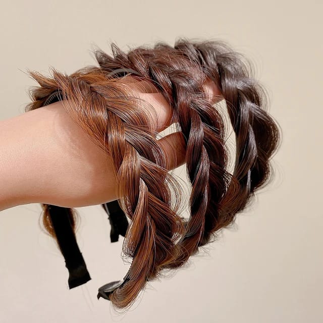 Stylish Black & Brown Hair Style Band for Women – Comfortable & Trendy Hair Accessory