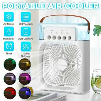 3 In 1 Portable Fan USB Personal Air Cooler Mini Air Conditioner Non Rechargeable