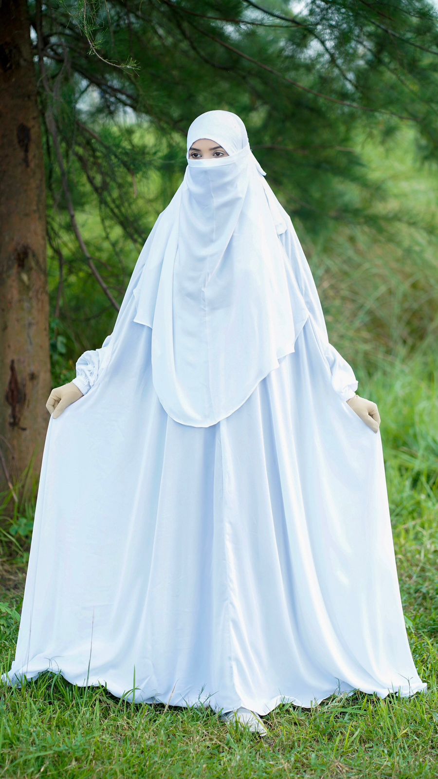 Premium Black Jilbab Borka – Free Size Dubai Cherry Fabric | Front 65" Back 68" | Islamic Modest Wear BD