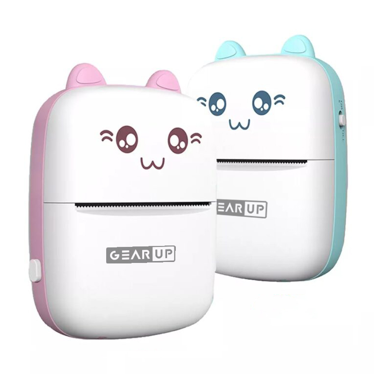 GearUP Mini Thermal Bluetooth Printer – Portable & Inkless Printing for Notes, Photos & Labels