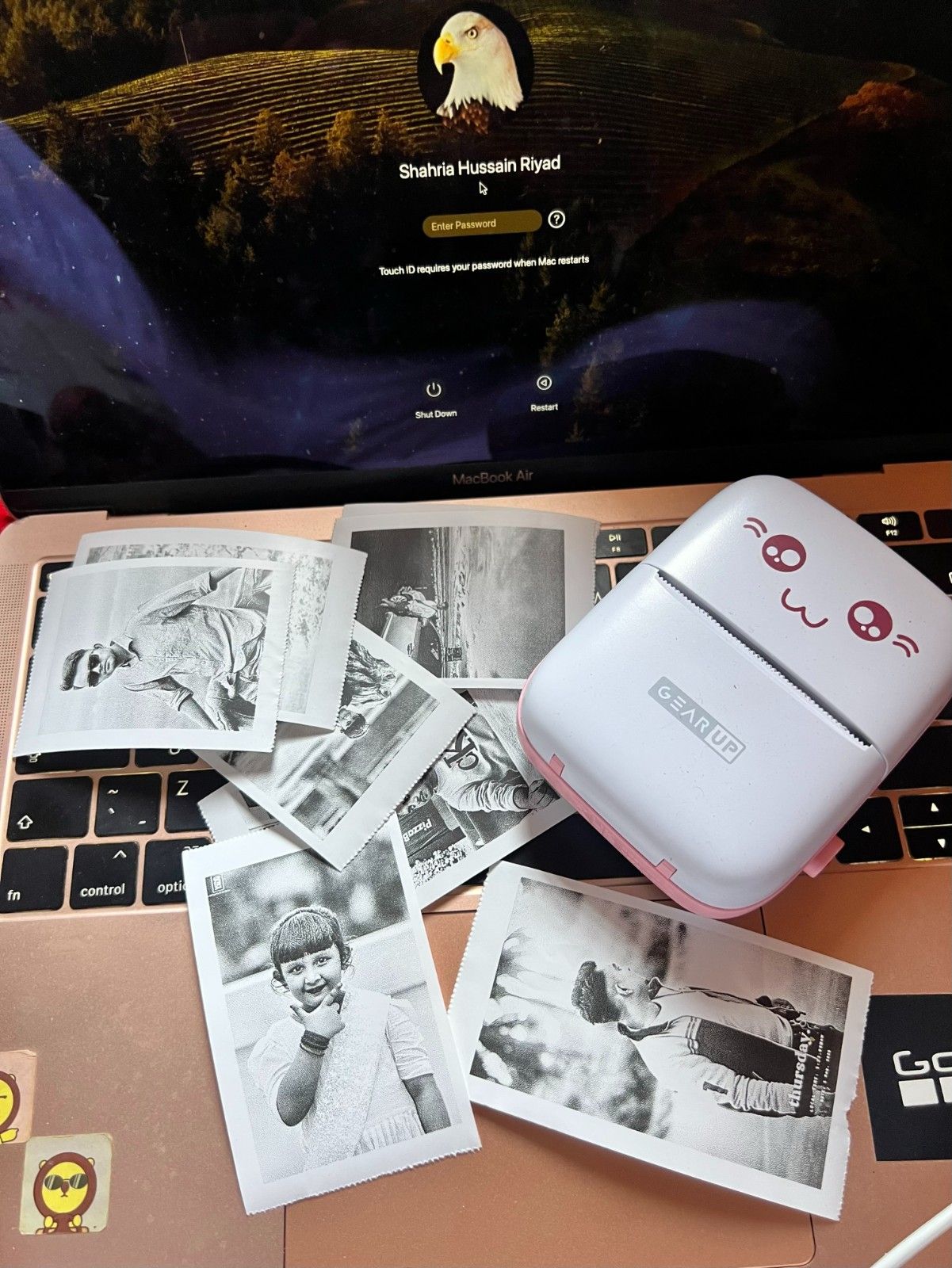 GearUP Mini Thermal Bluetooth Printer – Portable & Inkless Printing for Notes, Photos & Labels