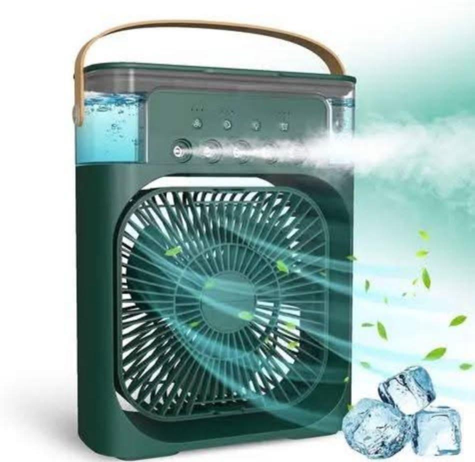 3 In 1 Portable mini air color Fan Personal Mini Air Conditioner With 10000 Mh power bank free Mini Portable Cooling Fan