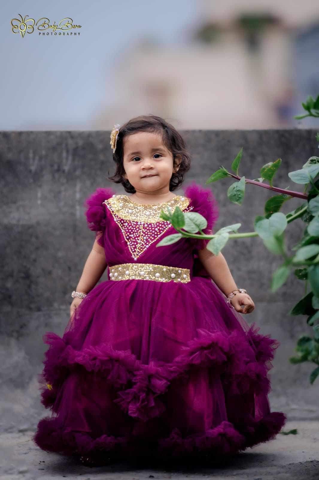 Baby Girl Party Dress with Pearl Work | AC Net Fabric Frock for 3-12 Years | বেবি গার্লস পার্টি ড্রেস