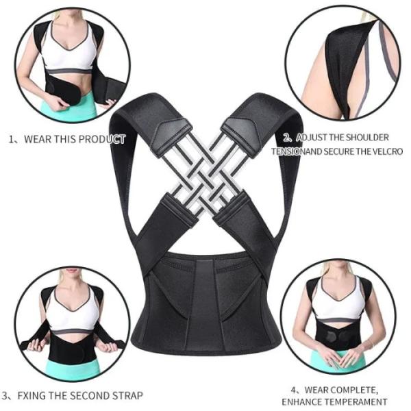 Adjustable Back Posture Corrector Belt – Spine Support for Neck, Shoulder & Upper Back Pain Relief | Slimming & Body Alignment Belt