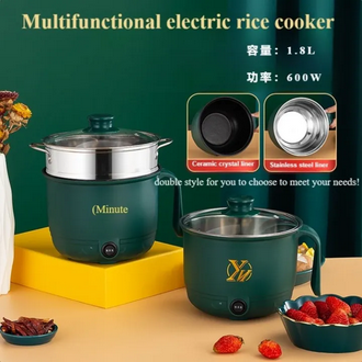 Double Layer Electric Cooker 1.5L Non-stick Pan Electric Cooking Machine Home 1-2 People Multifunction Hot Pot